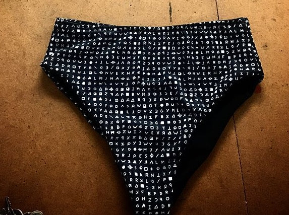 Zodiac Cipher High Waisted Cheeky Bottoms