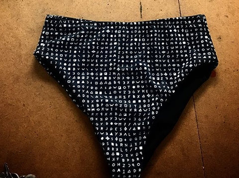 Zodiac Cipher High Waisted Cheeky Bottoms