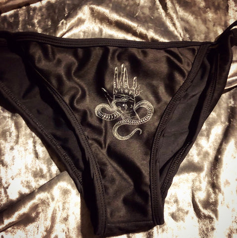 Goth Black Bikini Bottoms