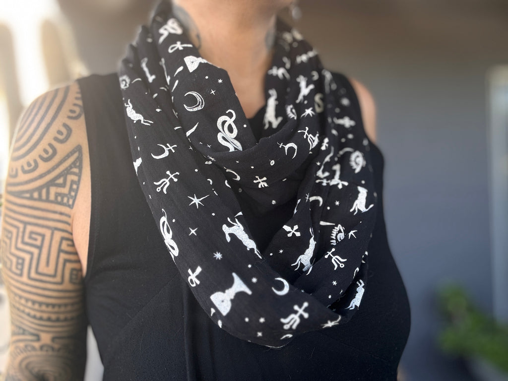 Moon and Dagger Infinity Scarf
